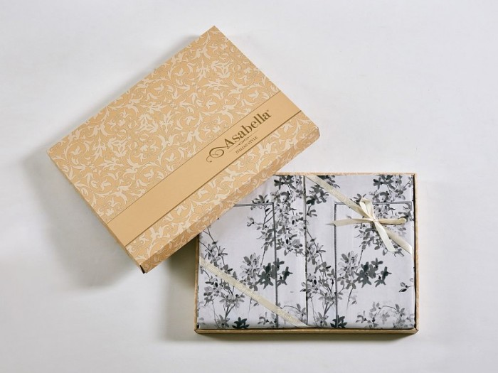 Комплект постельного белья семейный, египетский хлопок Premium 2368-7 