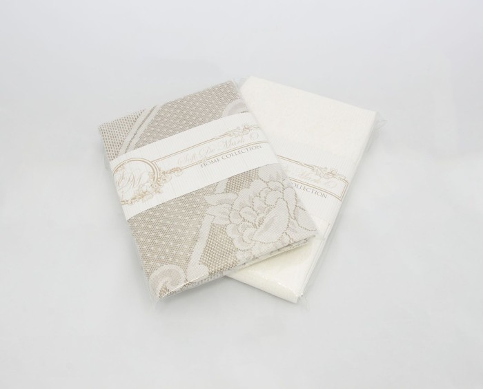 Леонтия (кофе) Скатерть Кружево 180х360