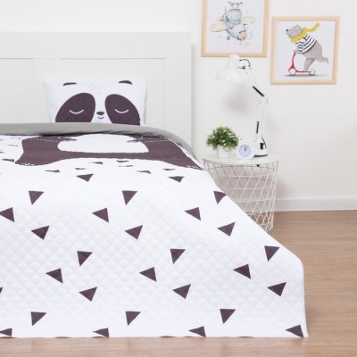 Набор &quot;Этель&quot; 1,5 сп Pandatime, покрывало 145х210 см, наволочка 40х60 см,  микрофибра