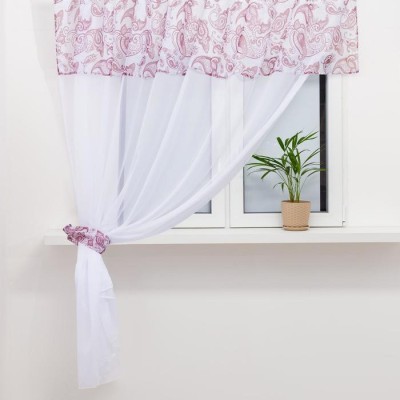 Тюль с подхватом и ламбрекеном Этель &quot;Восточные узоры&quot; 250х200см, 100% п/э