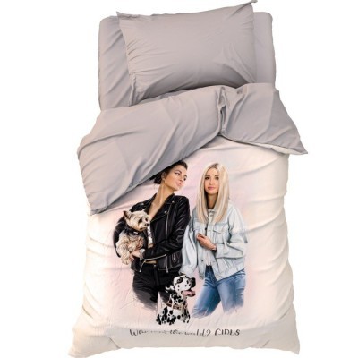 Постельное белье &quot;Этель&quot; 1,5 сп Cool girls 143х215 см, 150х214 см, 50х70 см -1 шт, 100% хл, бязь