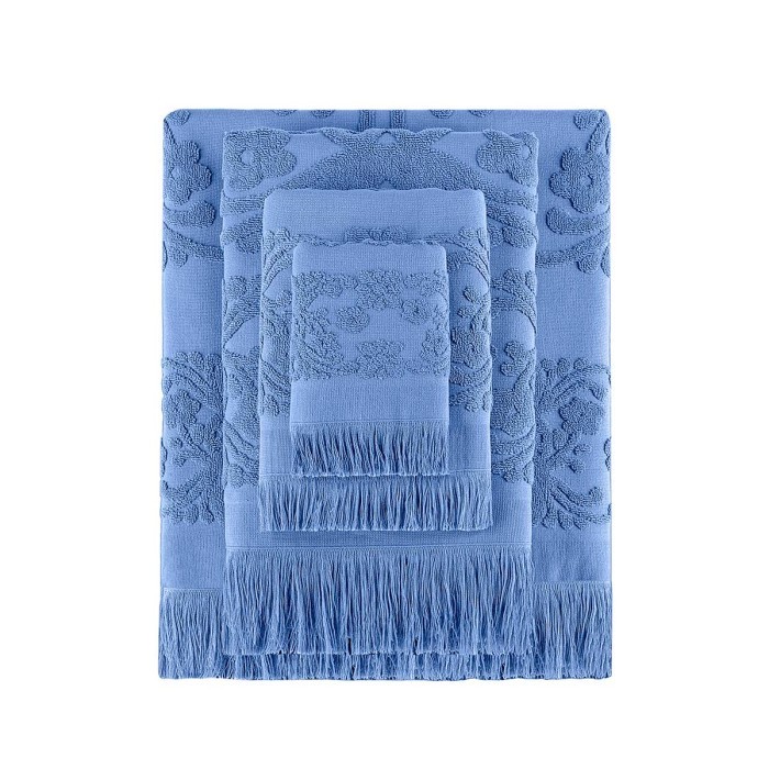 Полотенце Arya С Бахромой 100X150 Isabel Soft Голубой
