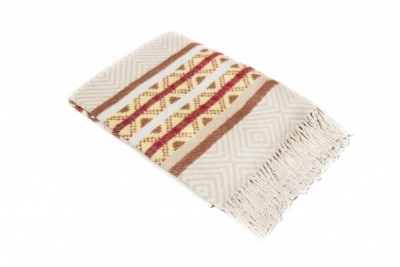 Плед хлопковый, жаккард 2-1 140x200