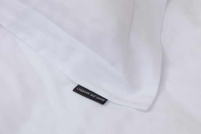 Моне (белый) страйп сатин 7Е