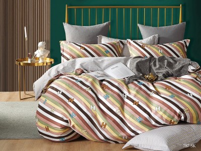 Комплект постельного Двуспальный Сатин печатный 70х70-2шт SK-2/787