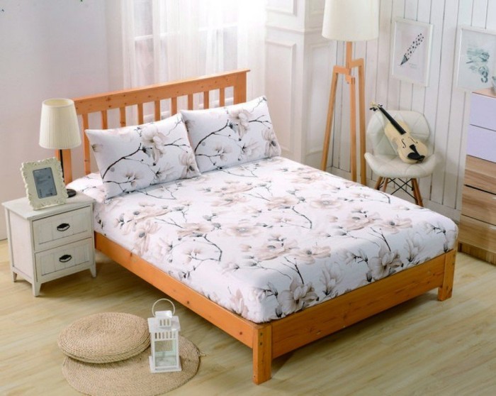 Простынь на резинки сатин печатный PCT-R-221 90x200