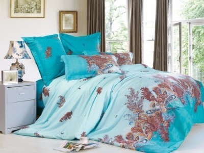 Постельное белье Valtery сатин печатный B-140 полуторное