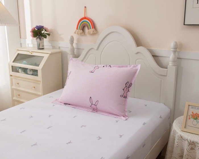 Зайчонок (розовый) Комплект постельного белья детский