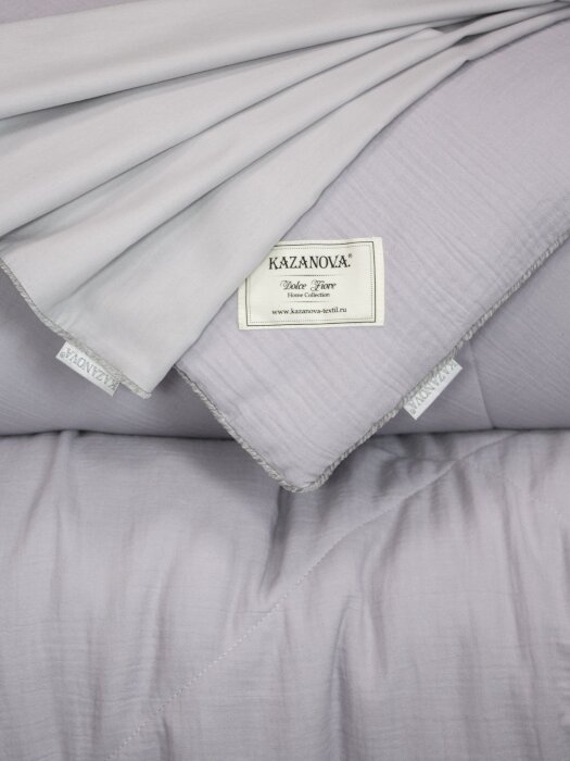 Комплекты для сна Muslin & Satin Solid color (лаванда жемчуг) Евро