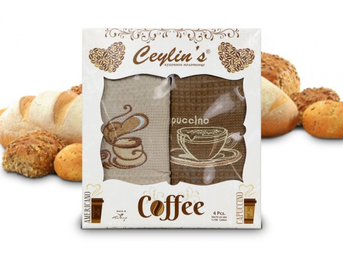 Набор кухонных полотенец Ceylin's Coffee (50x70 - 4 шт) 8054-08