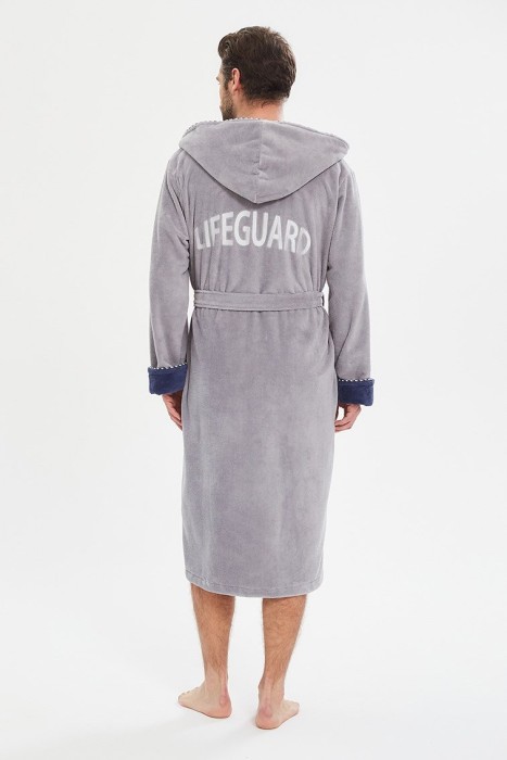 Махровый халат из бамбука Lifeguard (PM France 949) светло-серый
