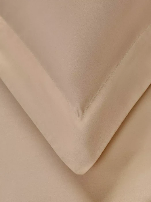 Постельное белье Arya Vip из Oднотонного Сатина Семейное 160x220 Бежевый