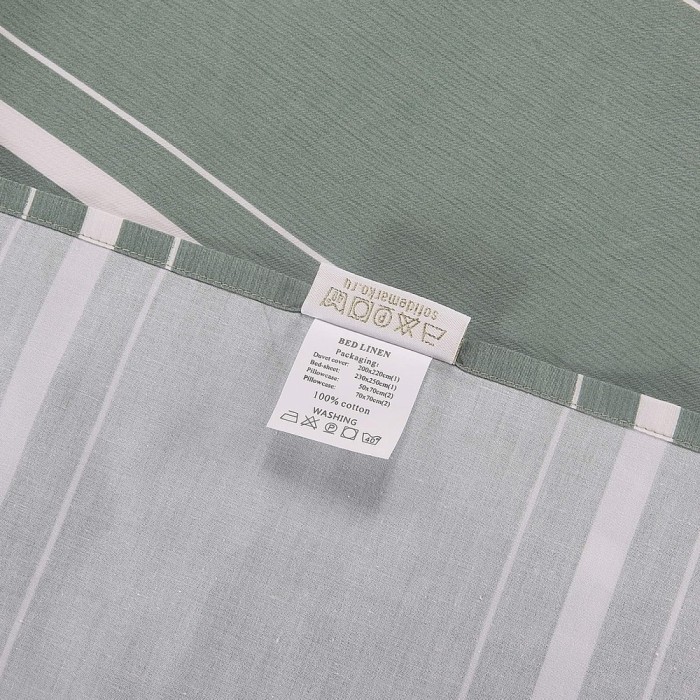 Артур (зеленый) Комплект постельного белья сатин 1.6