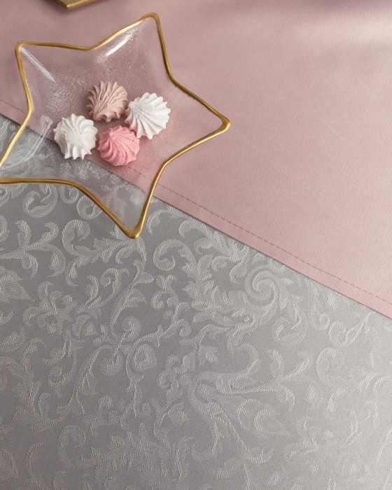 Бекки серая Скатерть круглая 160см