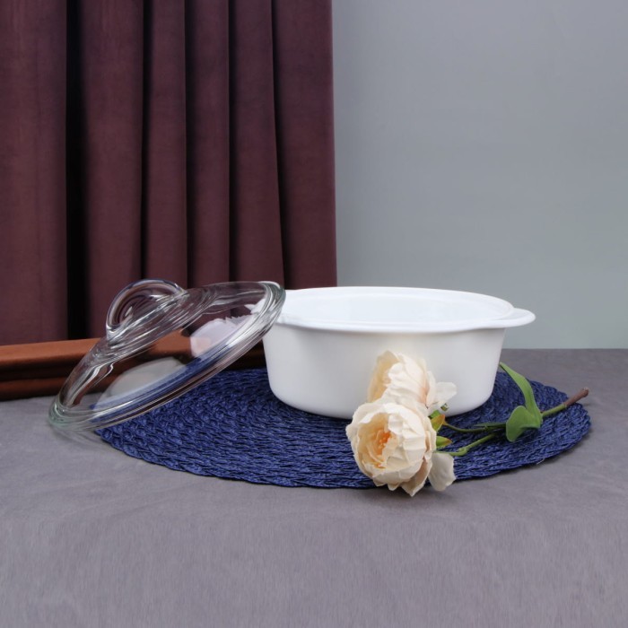 Кастрюля Arya из опалового стекла Sophia Белый