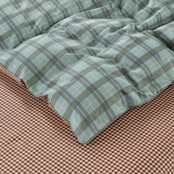 Верон (зеленый) Комплект постельного белья Сатин 2х