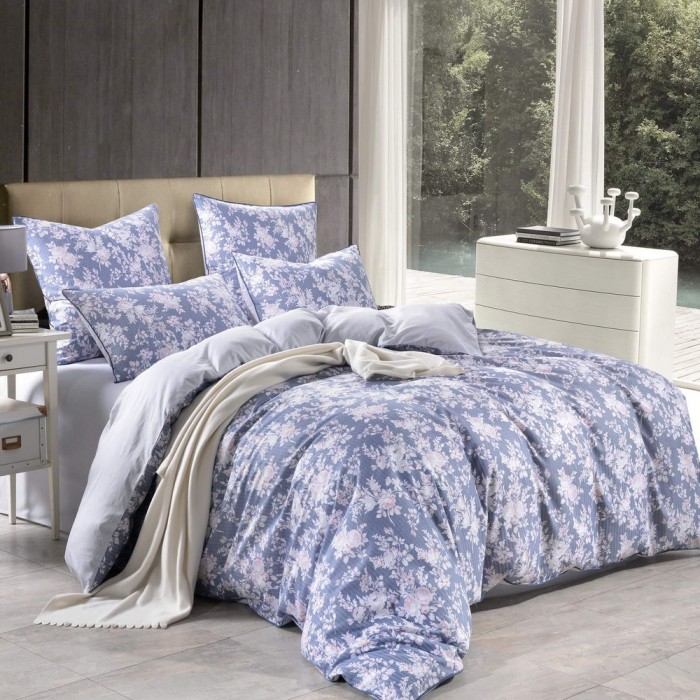 Гретель (синяя) Комплект постельного белья сатин 7Е