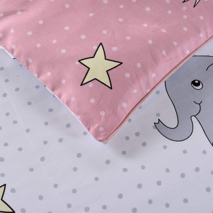 Слон (розовый) Комплект постельного белья детский