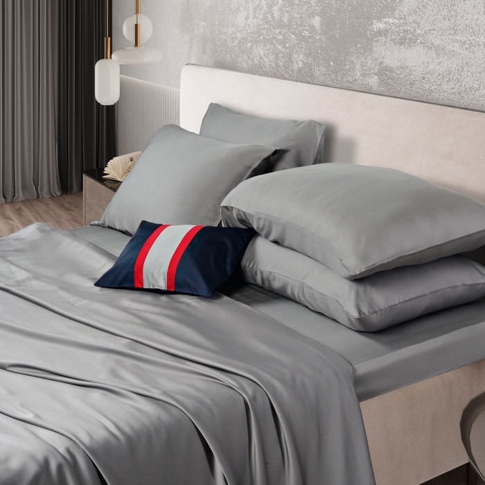 Простыня на резинке Sharmes "Bamboo", 140х200 (серый)