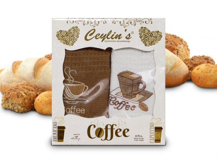 Набор кухонных полотенец Ceylin's Coffee (50x70 - 4 шт) 8054-10