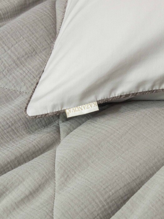 Комплекты для сна Muslin & Satin Solid color (платина беж) Евро