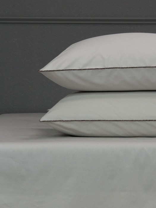 Комплекты для сна Muslin & Satin Solid color (платина беж) Евро