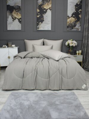 Комплекты для сна Muslin &amp; Satin Solid color (платина беж) Евро