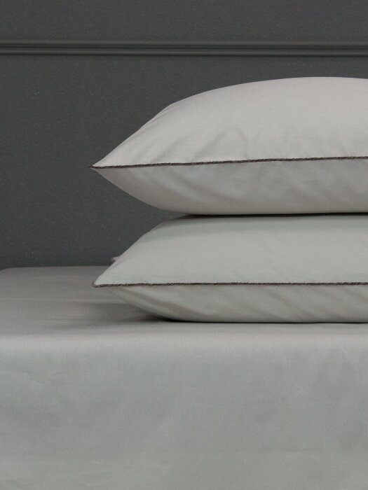 Комплекты для сна Muslin & Satin Solid color (платина беж) Евро