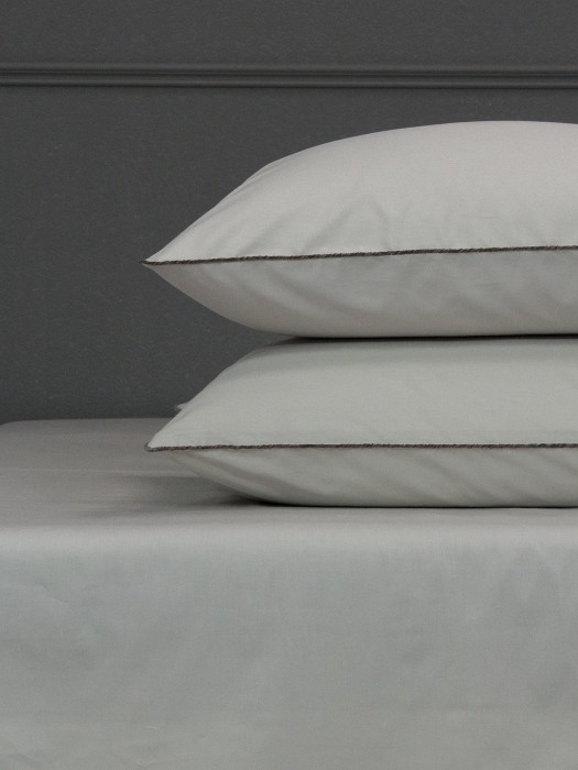 Комплекты для сна Muslin & Satin Solid color (платина беж) Евро