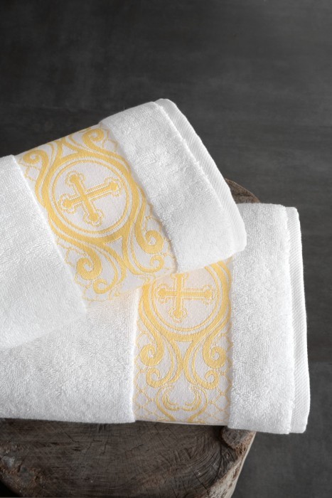 Полотенце Arya с крестом Maria Белый