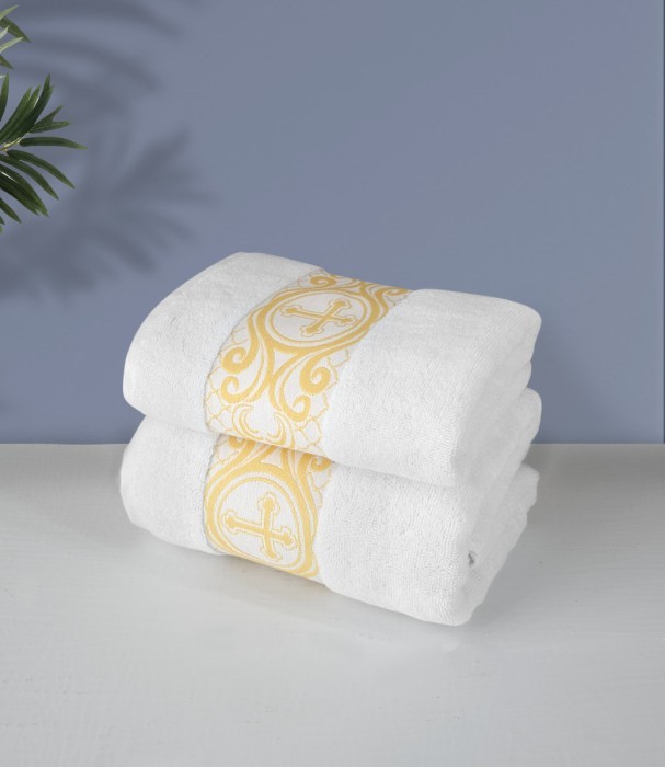 Полотенце Arya с крестом Maria Белый