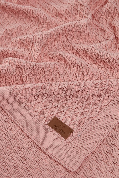 Вязаный плед Snowdrop (ВВ 3070) розовый 