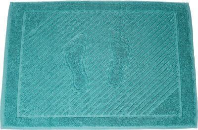 Полотенце-коврик для ванной Dusty turquoise (Пыльная бирюза)  50x70