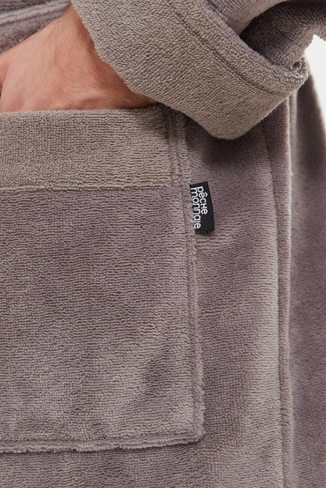 Махровый халат из бамбука Energy (PM France 947) бежево-серый