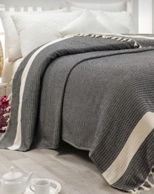 Плед CASA LUSSO Алиса синий 200х220