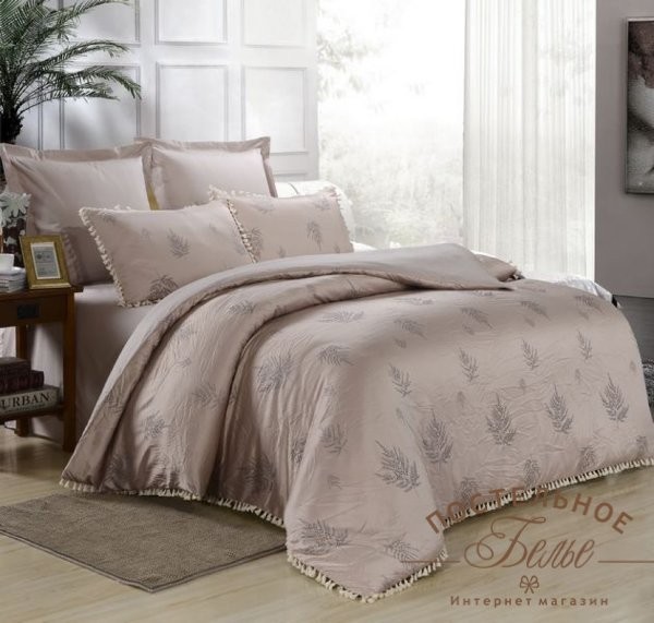 Постельное белье Valtery жаккард с гипюром TJ-20 семейное