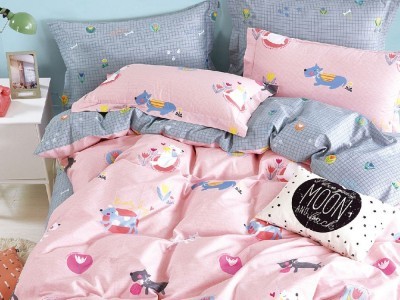 Постельное белье Asabella 1569-4XS полуторное печатный сатин