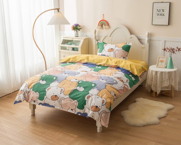 Медвежата (желтый) Комплект постельного белья детский