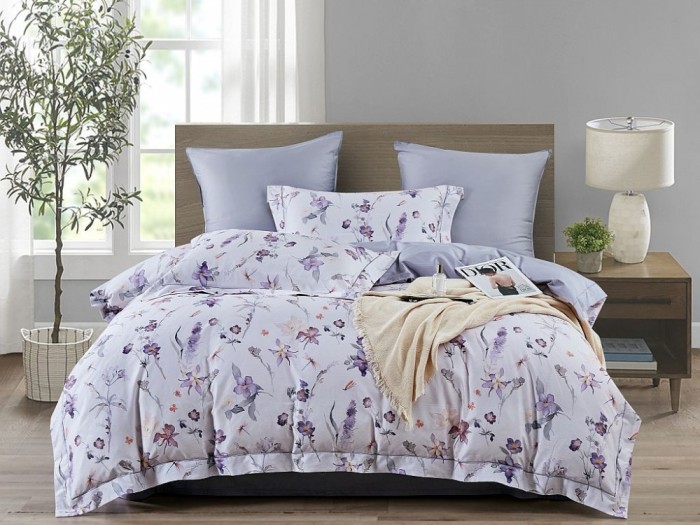 Комплект постельного белья Евро, египетский хлопок Premium 2370-6 