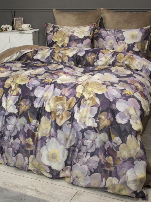 Комплекты постельного белья Монро (бежевый) Евро