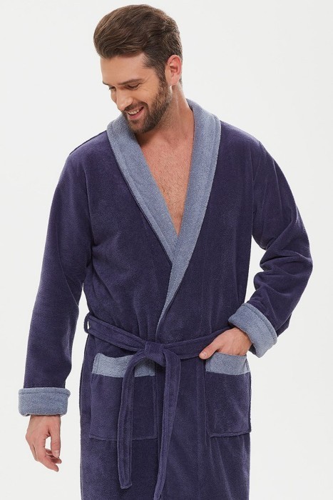 Махровый халат из бамбука Energy (PM France 947) джинс