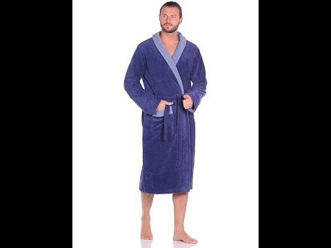 Махровый халат из бамбука Energy (PM France 947) джинс