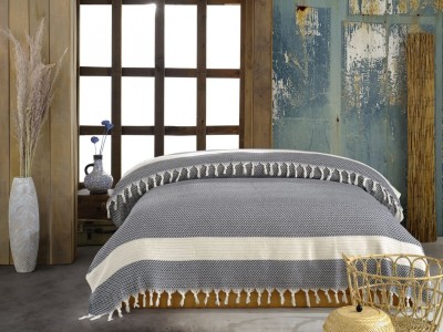 Плед ALISA цвет темно-серый (D.GREY) 200х220