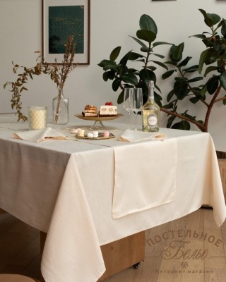 Джинни бежевая Скатерть 180х280