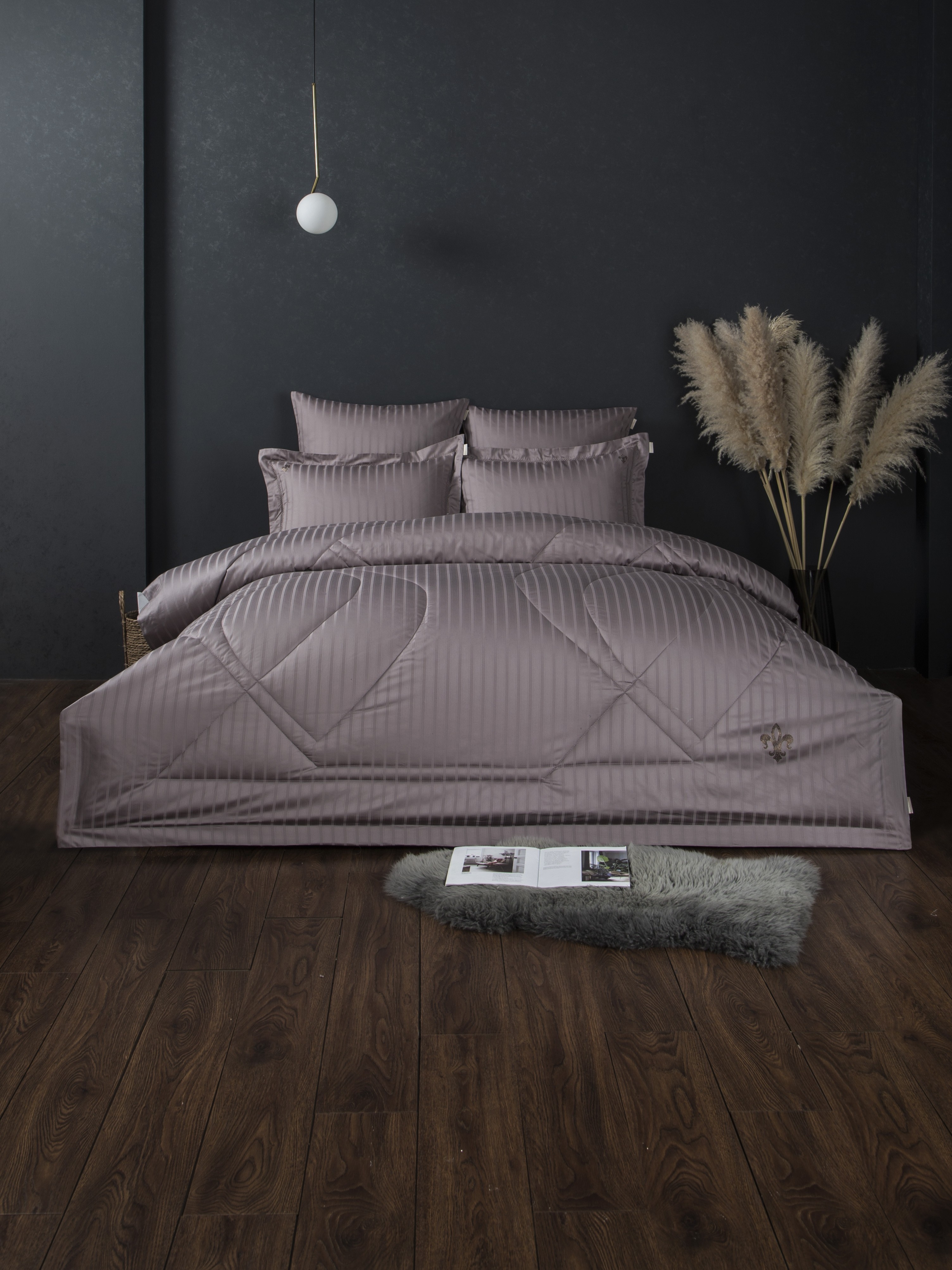 Комплекты для сна Stripe Le-Man (капучино орхидея) Egypt Cotton Евро