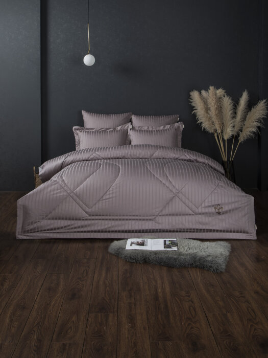 Комплекты для сна Stripe Le-Man (капучино орхидея) Egypt Cotton Евро