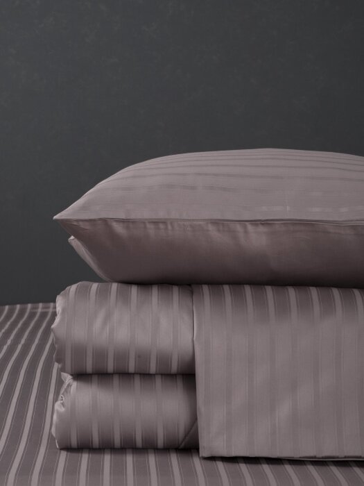 Комплекты для сна Stripe Le-Man (капучино орхидея) Egypt Cotton Евро