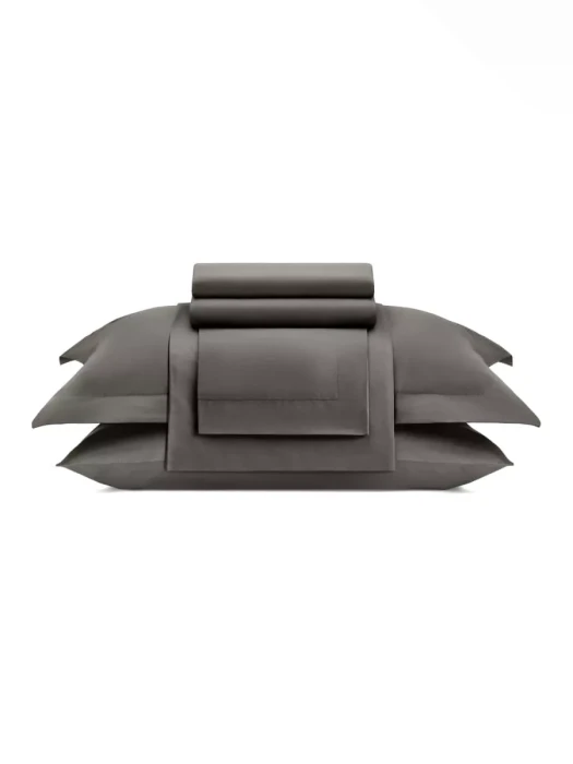 Постельное белье Arya Vip из Oднотонного Сатина Семейное 160x220 Серый