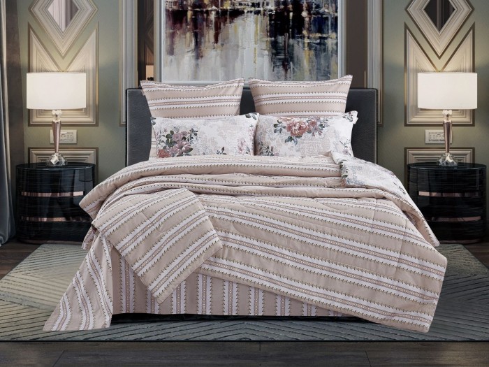 Комплекты для сна Верона (бежевый) Print Cotton Евро