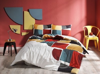 Постельное белье TAC RANFORCE YOUNG LEO евро горчичный